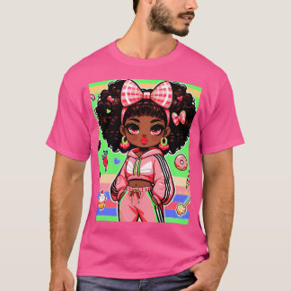 Camiseta Arte De Minga Kawaii Chica Marina