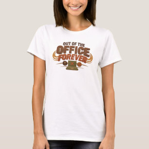 Camiseta Arte de Moda Rojo Chic FUERA DE LA OFICINA