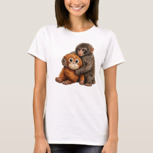 Camiseta Arte de mono adorable PNG
