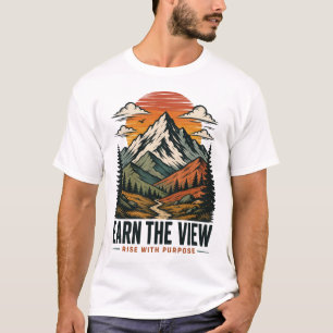 Camiseta Arte de motivación al aire libre para senderismo
