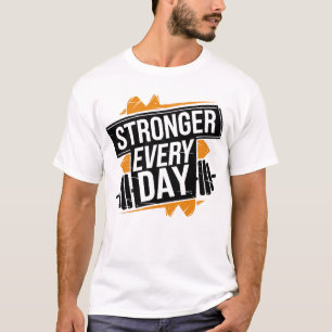 Camiseta Arte de motivación para el progreso del fitness dí