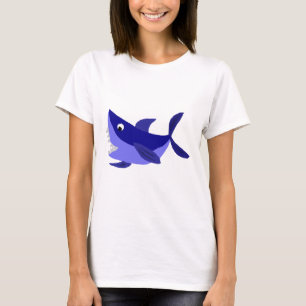 Camiseta Arte de mueca divertido del tiburón