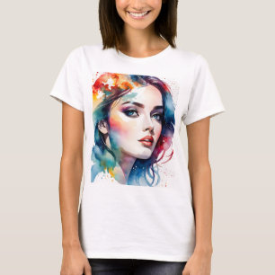 Camiseta Arte de mujer de doble exposición