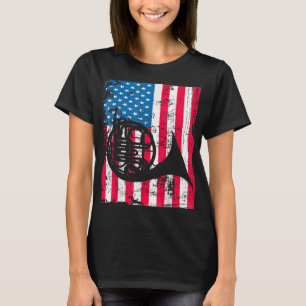 Camiseta Arte de música retro del Cuerno francés vintage de