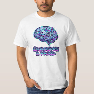 Camiseta Arte de neurodiversidad cerebral de neón Neurospic