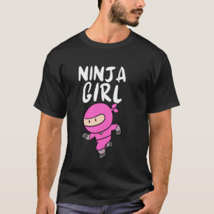 Camiseta Arte de Ninja Lindo para Mujeres y Chicas Shinobi