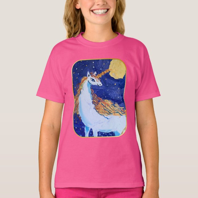 Camiseta "Arte de niños" de Unicornio (Anverso)