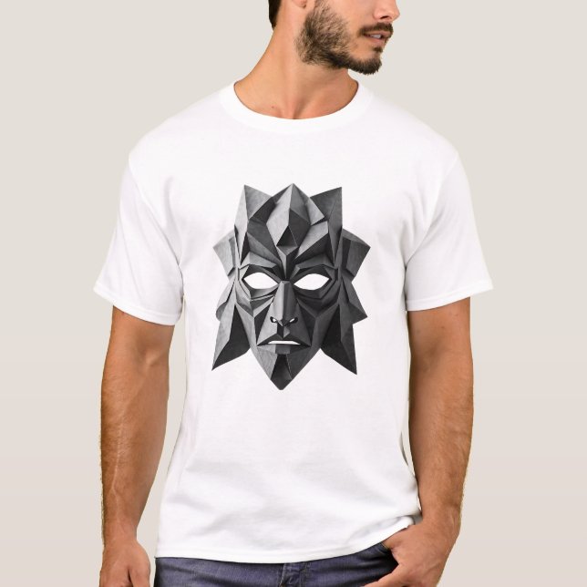 Camiseta Arte de origen de máscara tribal (Anverso)