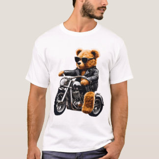 Camiseta Arte de oso de peluche motero malote