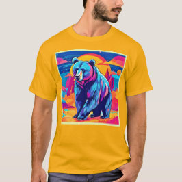 Camiseta Arte de oso vibrante