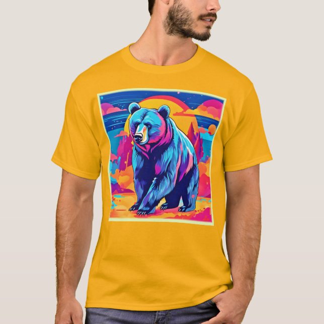 Camiseta Arte de oso vibrante (Anverso)