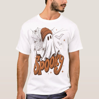 Camiseta Arte de Otoño de Gorro de Halloween Fantasma Espel