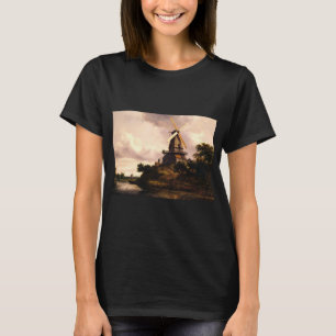 Camiseta Arte de paisaje con un molino de viento