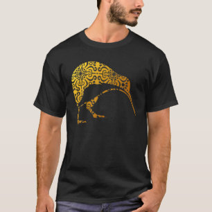 Camiseta Arte de pájaro neozelandés de origen maorí kiwi
