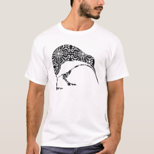 Camiseta Arte de pájaro neozelandés de origen maorí kiwi