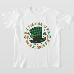 Camiseta Arte de palabra de suerte irlandesa linda