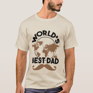 Camiseta Arte de palabra genial Mejor Papá del mundo 