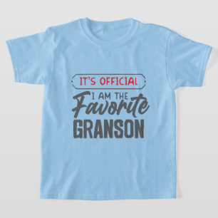Camiseta Arte de palabra oficial del nieto favorito genial