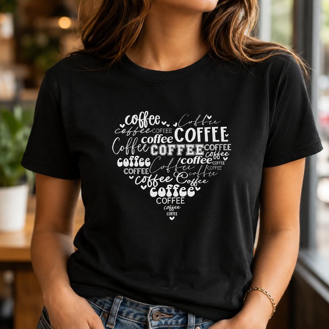 Camiseta Arte de Palabras Amante del Café (Coffee Tshirt)