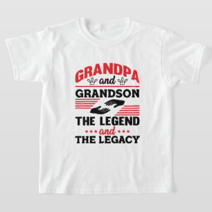 Camiseta Arte de palabras de abuelo genial nieto