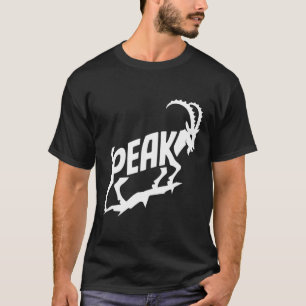Camiseta Arte de palabras de cabra de montaña pico – sender