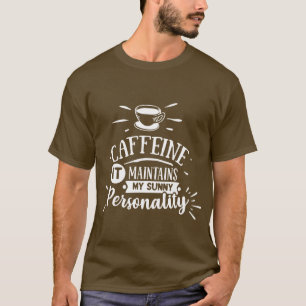 Camiseta arte de palabras de café diverso