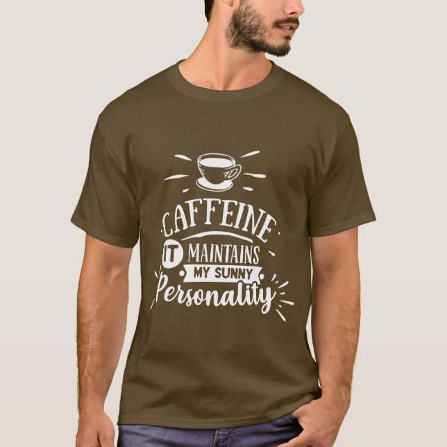 Camiseta arte de palabras de café diverso (Anverso)
