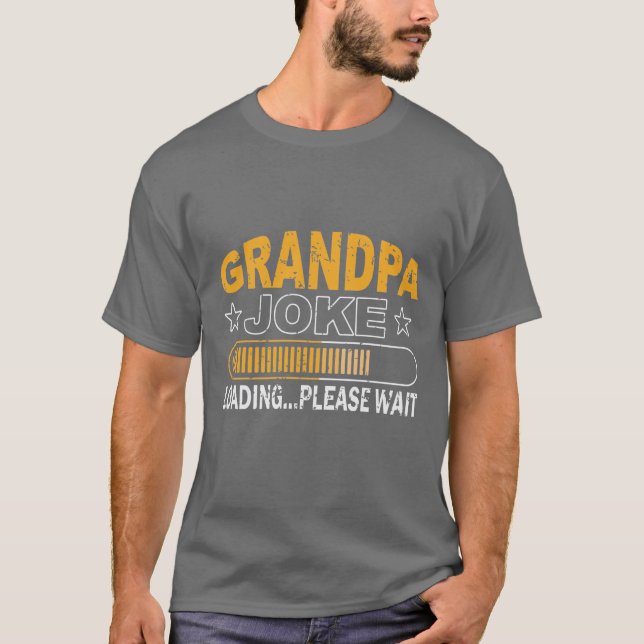 Camiseta arte de palabras de chiste del abuelo divertido (Anverso)