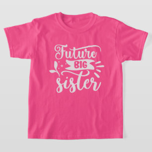 Camiseta Arte de palabras de futura hermana mayor linda
