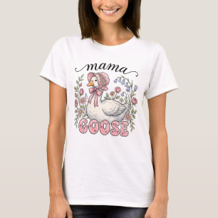 Camiseta Arte de palabras de gansa mamá linda