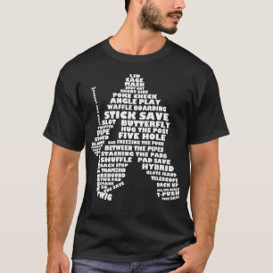 Camiseta Arte de palabras de Goaltender de hockey