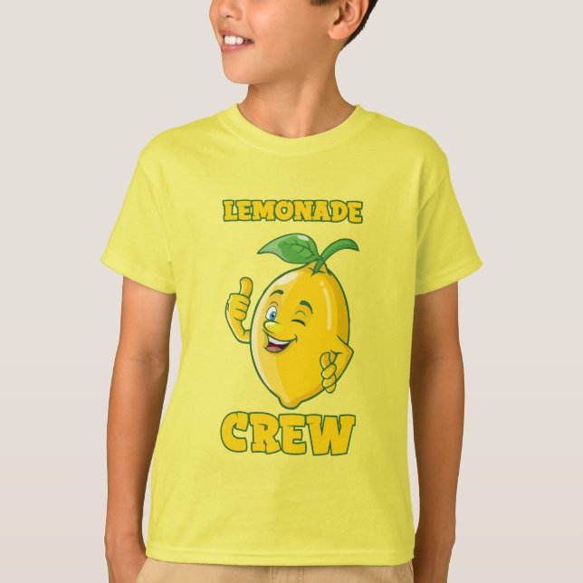 Camiseta arte de palabras de la tripulación de limonada (Anverso)