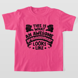 Camiseta Arte de palabras de nieta genial y asombrosa