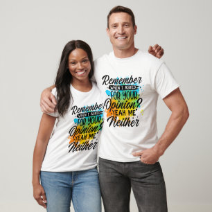 Camiseta Arte de palabras de sarcasmo de opinión divertida
