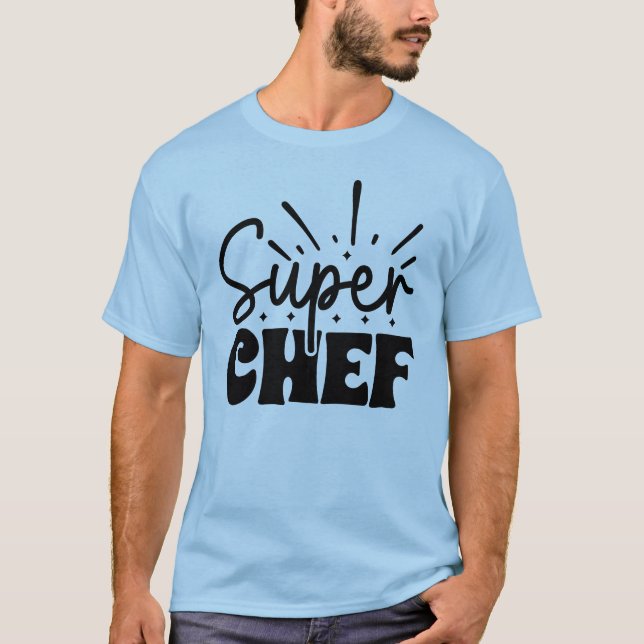 Camiseta Arte de palabras de un super chef (Anverso)