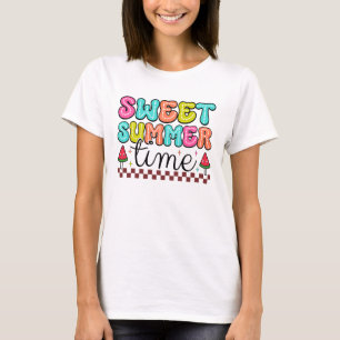 Camiseta Arte de palabras de verano dulce lindo