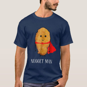 Camiseta arte de palabras del hombre de nugget de pollo div