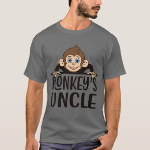 Camiseta arte de palabras del tío del mono gracioso