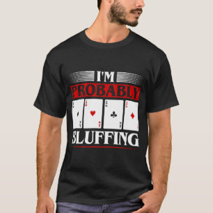Camiseta Arte de palabras divertidas de farol de póquer