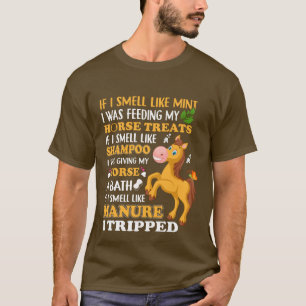 Camiseta arte de palabras divertidas de manejo de caballos