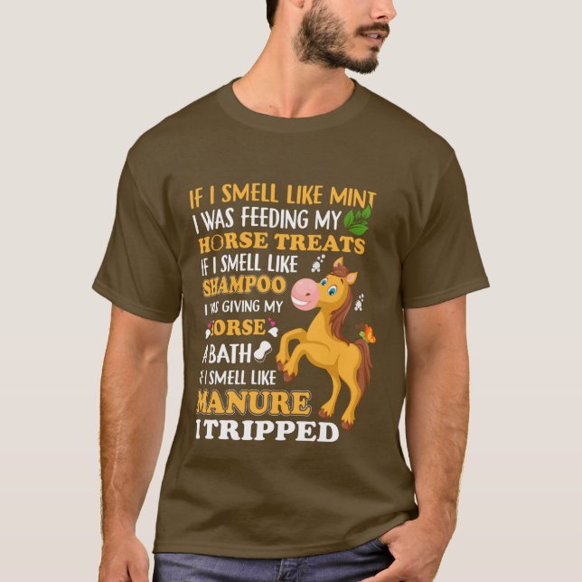 Camiseta arte de palabras divertidas de manejo de caballos (Anverso)