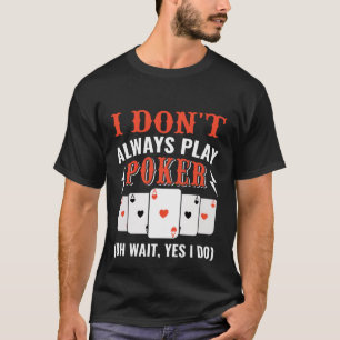 Camiseta Arte de palabras divertidas de póquer
