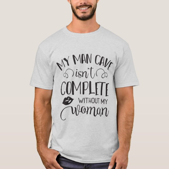 Camiseta arte de palabras en cueva de hombre gracioso (Anverso)