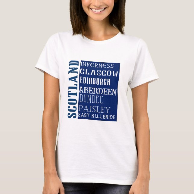 Camiseta Arte De Palabras En El Metro De Escocia (Anverso)