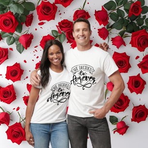 Camiseta Arte de palabras para siempre lindo fiesta de comp