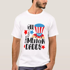 Camiseta Arte de palabras Patriótico Estadounidense Papi