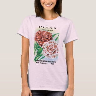 Camiseta Arte de Paquete de Semillas Antiguas, Flores Clave