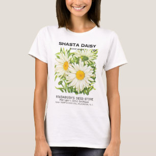 Camiseta Arte de Paquete de Semillas Antiguas, Flores de Ma