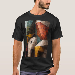 Camiseta Arte de pared de arquitectura abstracta geométrica