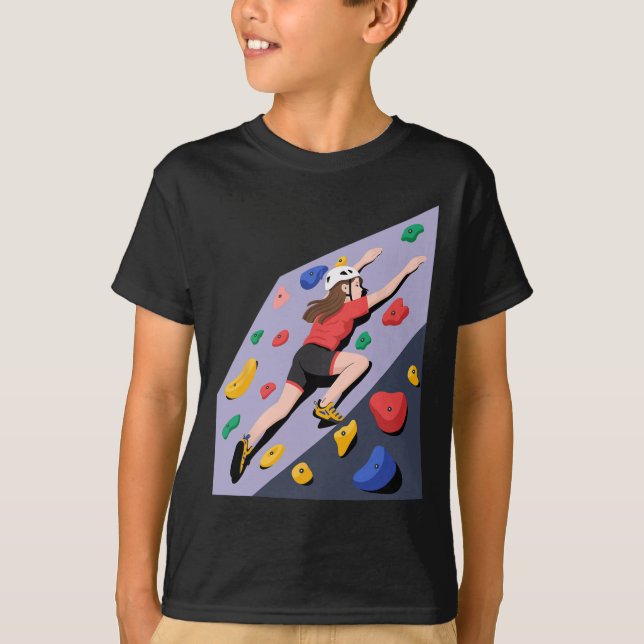 Camiseta Arte de pared de escalada en roca interior (Anverso)